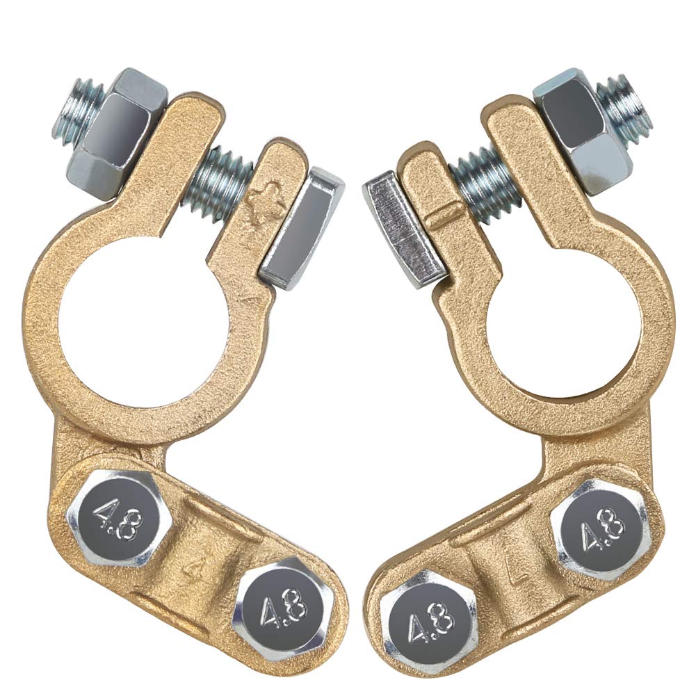 Buy WATERWICH Car Battery Terminals Connectors Clamps Set Positive