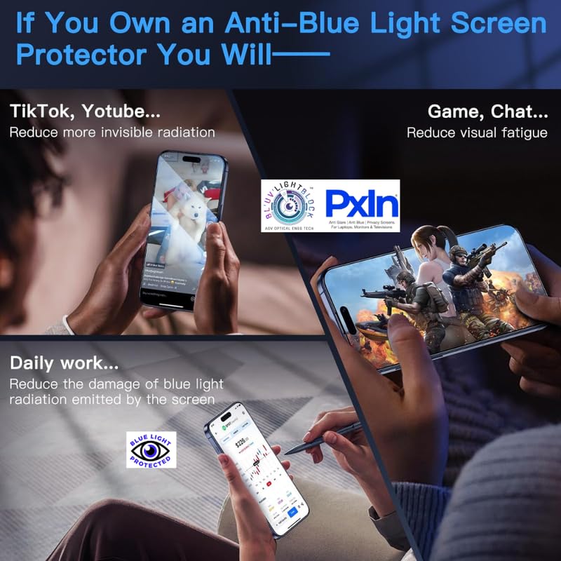 Image of Pxin Mobile Anti Bluelight and Anti Glare Screen Guard compatible with Huawei GR5 (2016) | BLUV Lightblock Tech | Self healing from scratches | Prevents bluelight | Eye Protection | No Dry Eyes