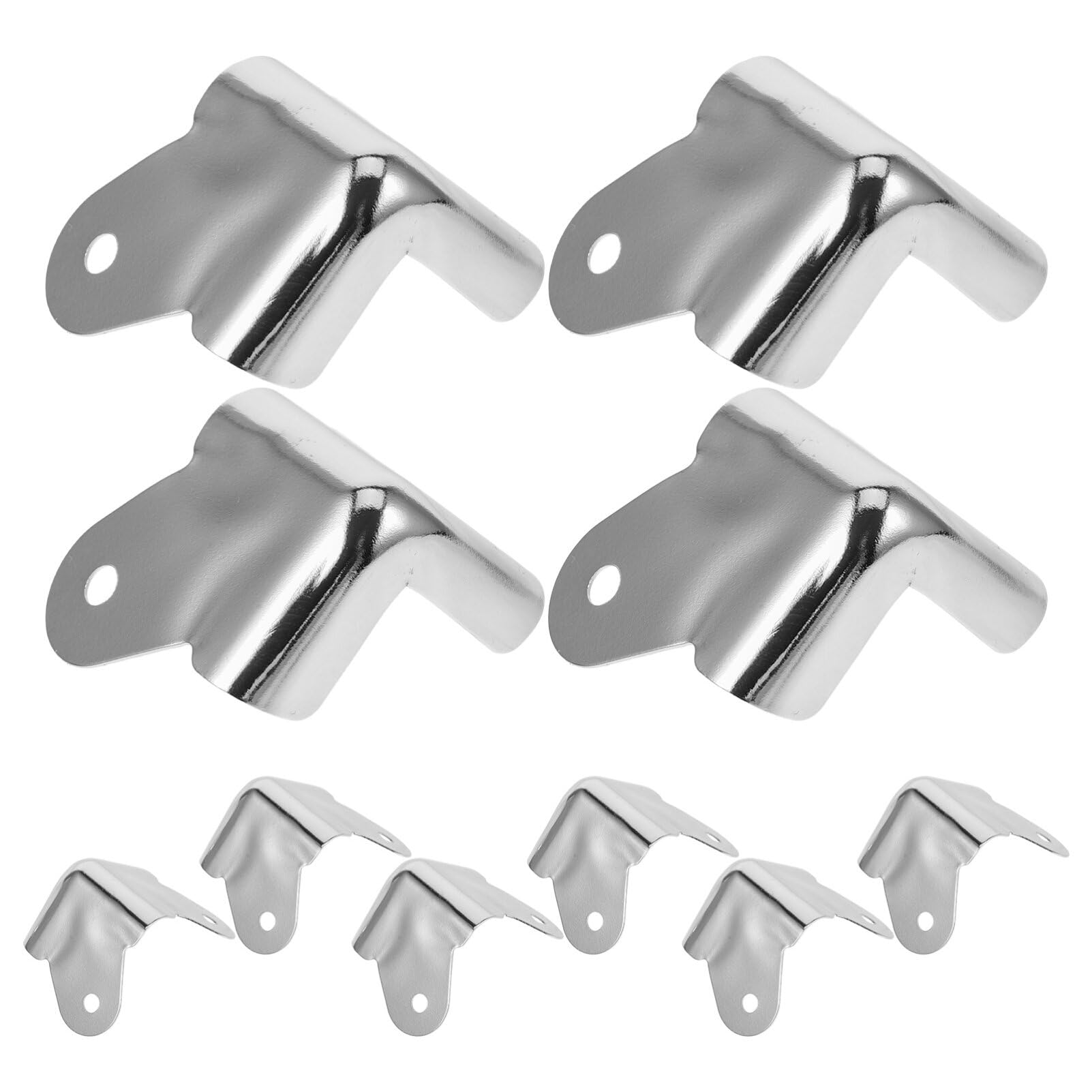10pcs Metal Box Corner Protectors Box Edge Guard Chrome Plating for Table Desk Cabinets Speaker Corners