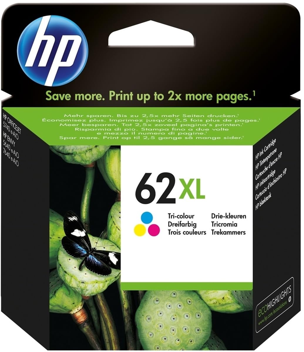 HP Cartuchos de Tinta Original 62XL Tricolor