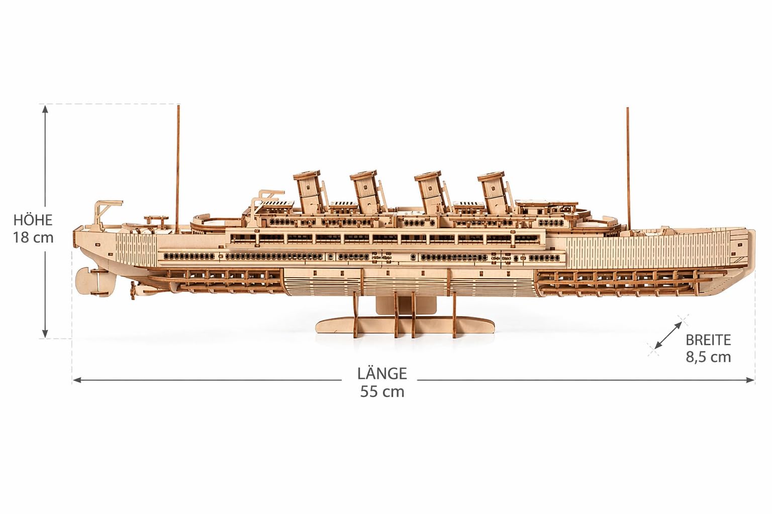 Little Story Titanic Puzzle in legno 3D con nave dei passeggeri, kit di costruzione di modellini transatlantici in legno, set creativo da costruire fai da te, regalo per adolescenti e adulti dai 14