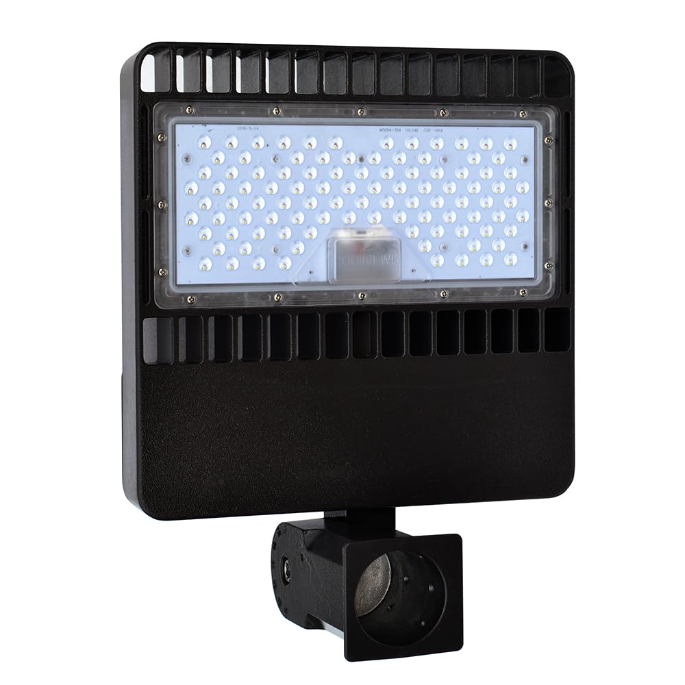 LED Parking Lot Lights 100w - 13,000 Lumen - Super Efficiency 130 Lumen to Watt - 5000K Bright White - Replaces 1000W Halide - LED Shoebox Lights – Slip Fitter for Tenon – ETL & DLC Listed