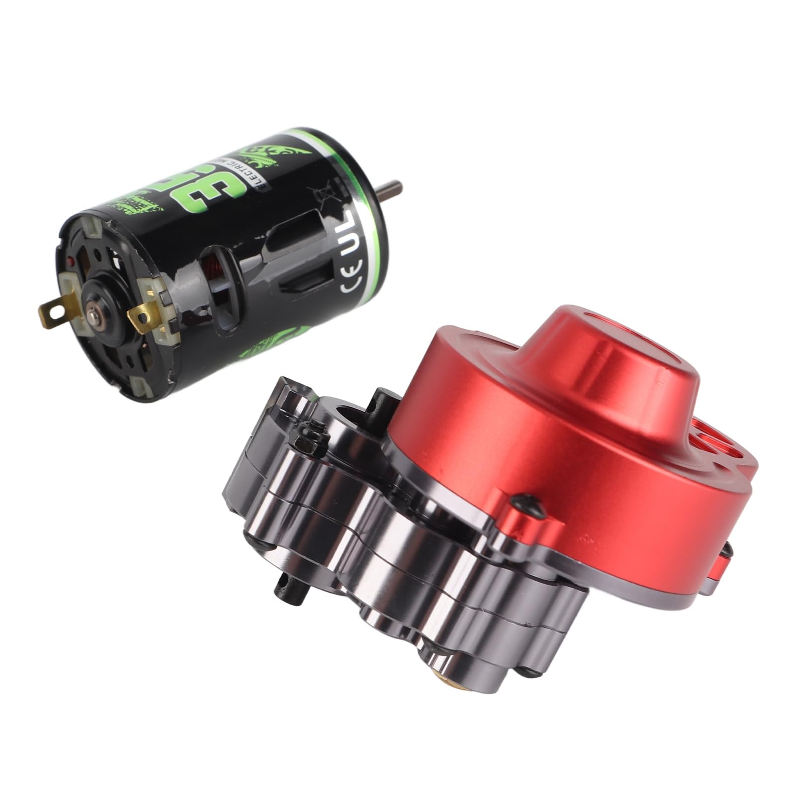 HUIOP Trasmissione con Scatola Ingranaggi Centrale con Motore a Spazzole 540 Design Durevole per Auto Cingolata Axial SCX10