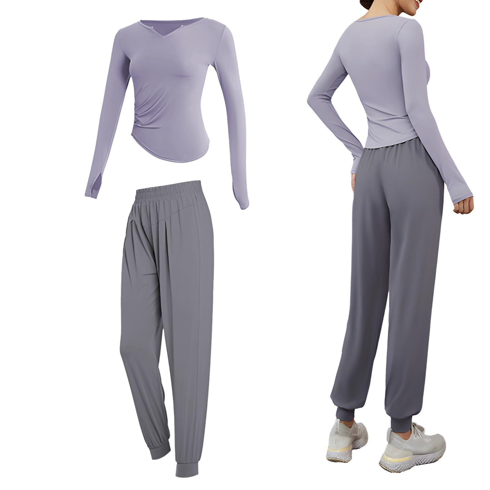 Tc54014 Ensemble de 2 pièces pour femme, tenue de pilates XXL, vêtements de sport en polyester et élasthanne, confort et ajustement