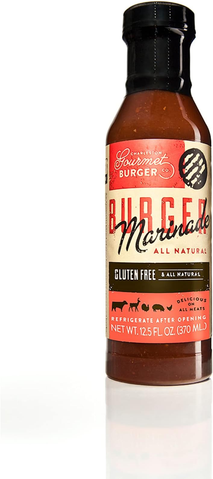 Charleston Gourmet Burger Marinade โ Premium Meat Marinade for Hamburger Patties โ Tasty and Exquisite Marinade for Meat โ Marinade Sauce for Chicken, Beef, Pork โ All-Natural Marinade Mix