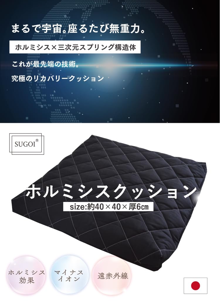 Amazon｜【日本イオン協会認定】すごい シートクッション 約40×40×6cm