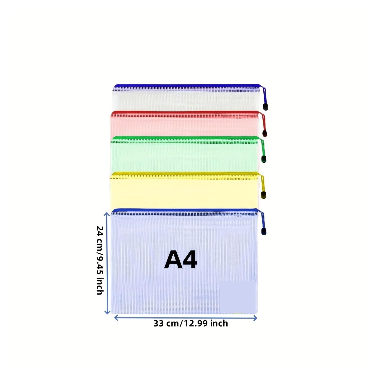 24 Stück A3 A4 PVC-Kunst-Aufbewahrungstaschen mit Reißverschluss, großes Fassungsvermögen, Zeichen-Organizer