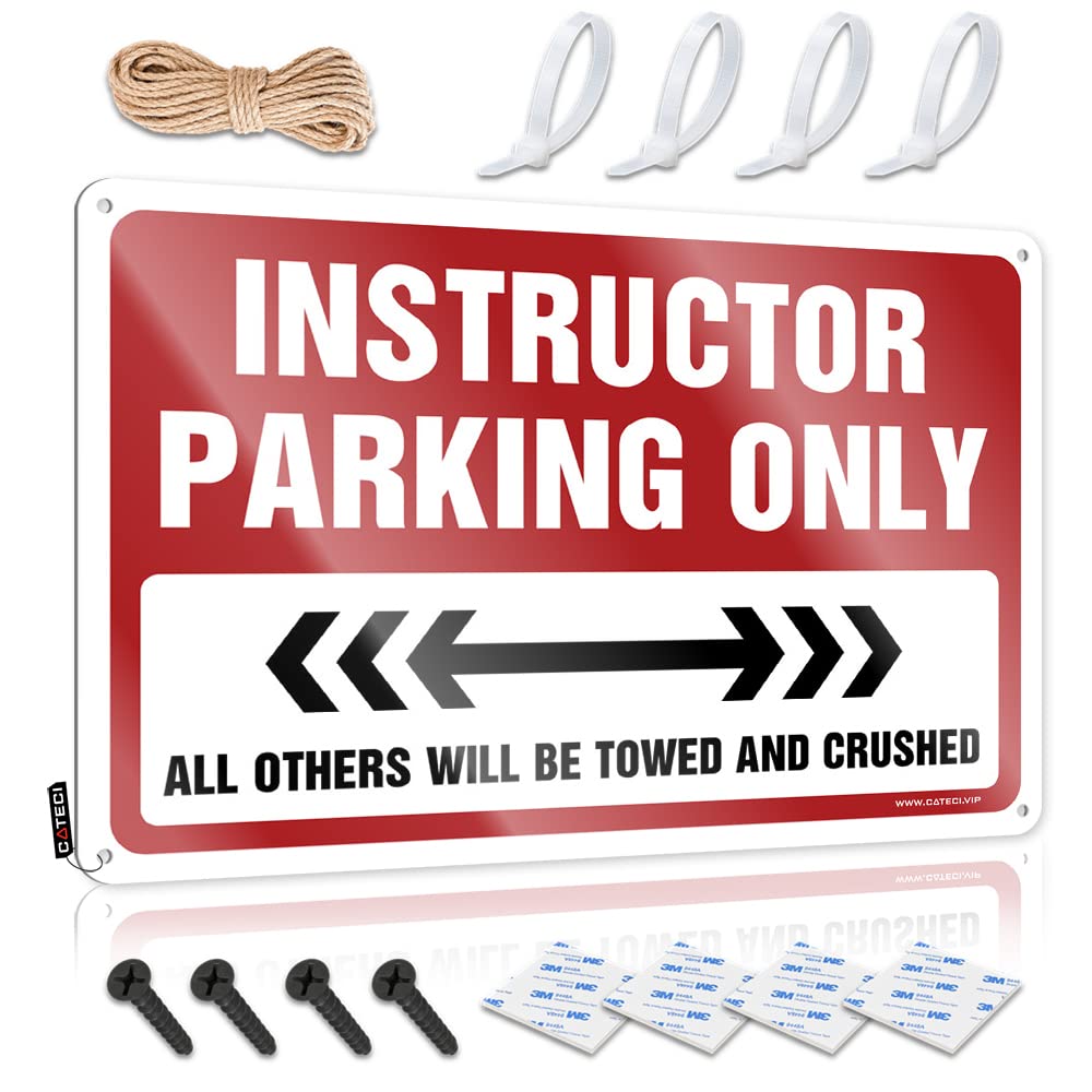 Krazmurongd One Color Vintage Metal Tin Sign Bbq Signs Outdoor Instructor Parking Only Tin Sign(30X40cm)