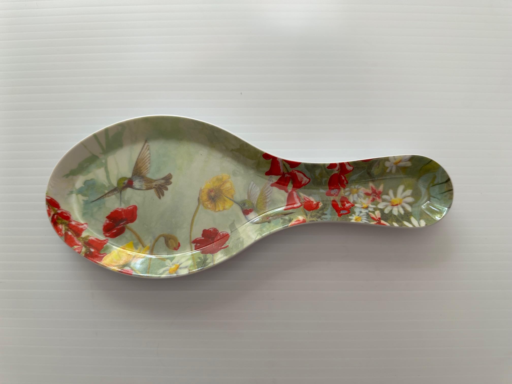 Hummingbird Garden Melamine Plastic Spoon Rest