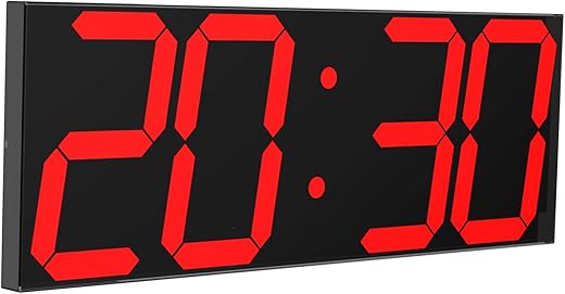 CHKOSDA LED Large Digital Wall Clock, Oversize Wall Clock with 6 ” Numbers, Remote Control Count