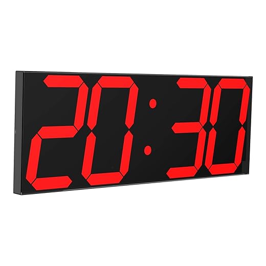 CHKOSDA LED Large Digital Wall Clock, Oversize Wall Clock with 6 ” Numbers, Remote Control Count