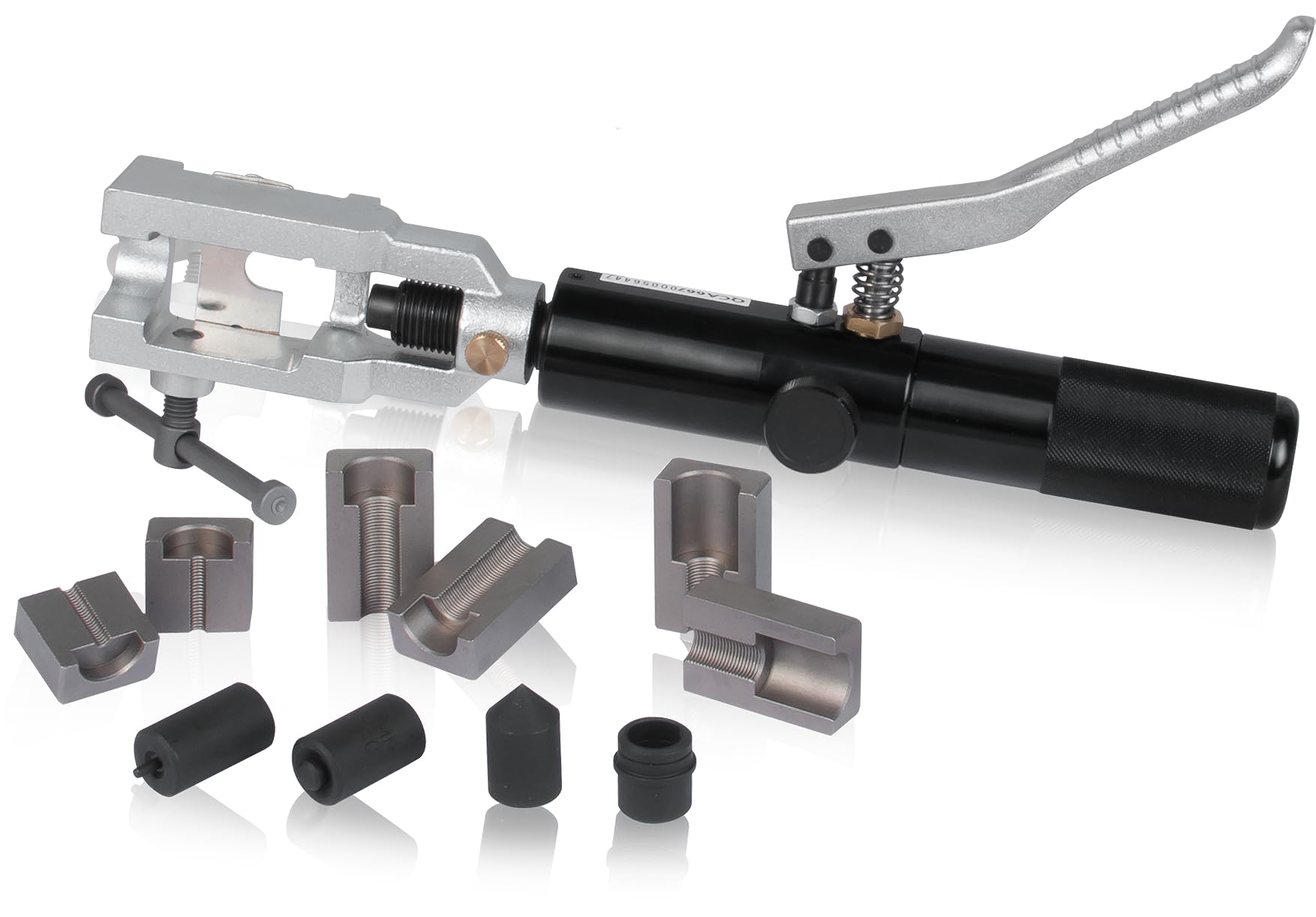 SW-Stahl 24518L Hydraulik-Bördelgerät Set für Bremsleitungen, 29-teilig | Profi-Bördelwerkzeug für Kraftstoff-, Öl- & Klimaleitungen, inklusive 4-10 mm Adaptern & hydraulischer Spindel