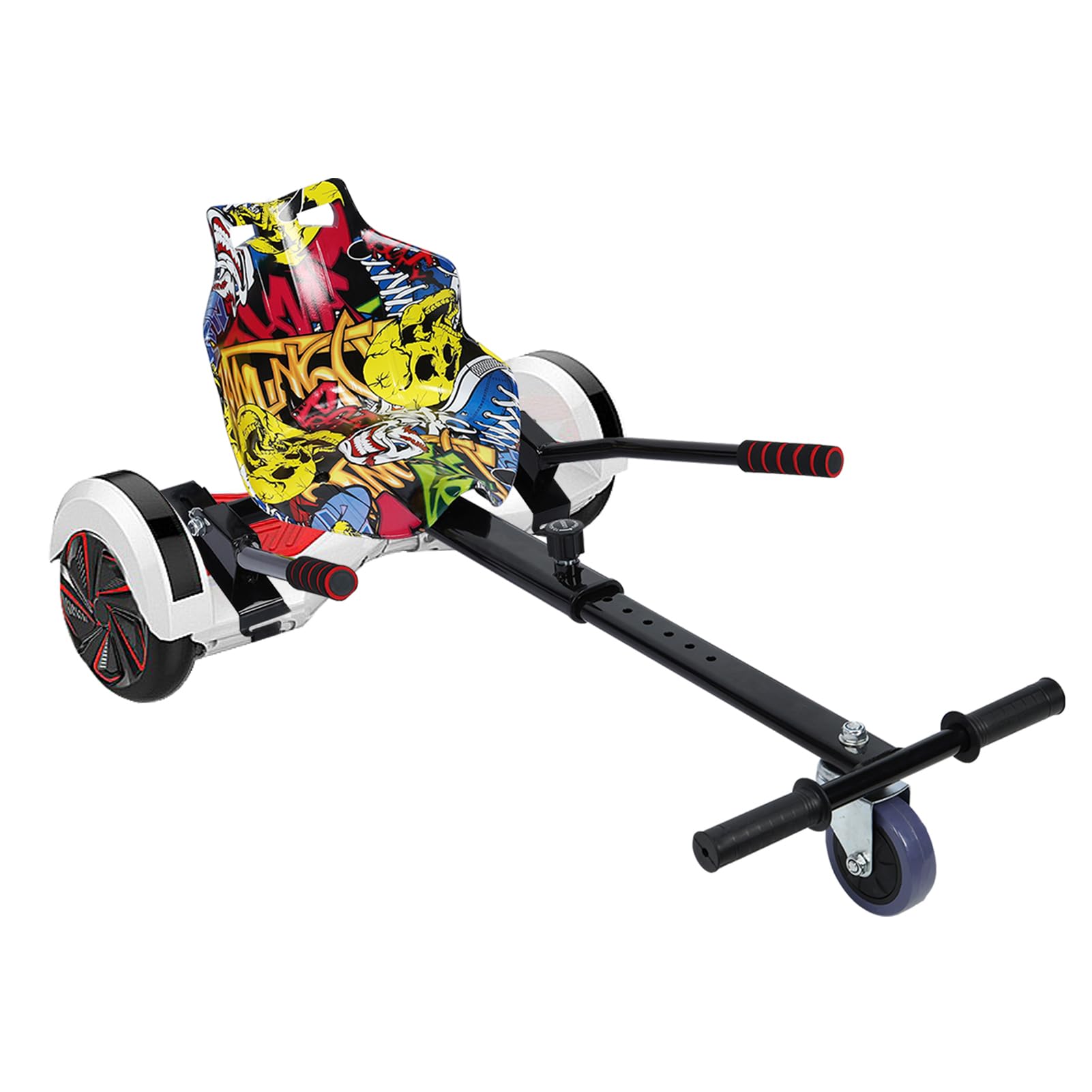 nawoefii Hoverboard Attachment, Hoverboard Seat Attachment, Hoverboard Go Kart for Kids and Adults, Adjustable Go Kart Frame & Seat, Hoverboard Seat