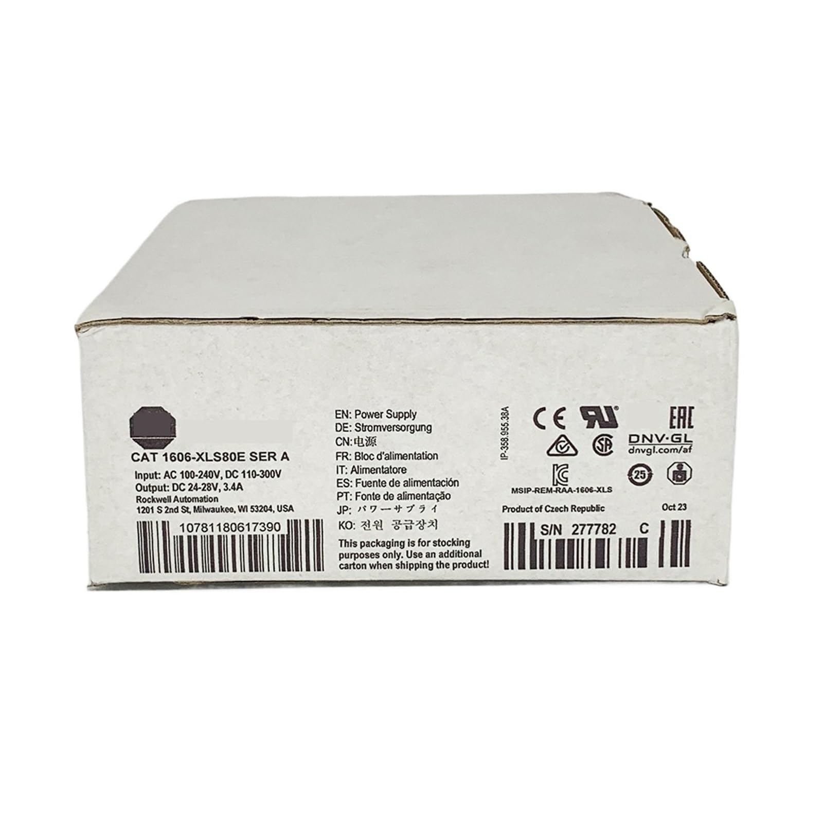X psblty Switching Power Supply 1606-XLS80E 24V DC / 3.4A Output, 100–240V AC Input, 80W