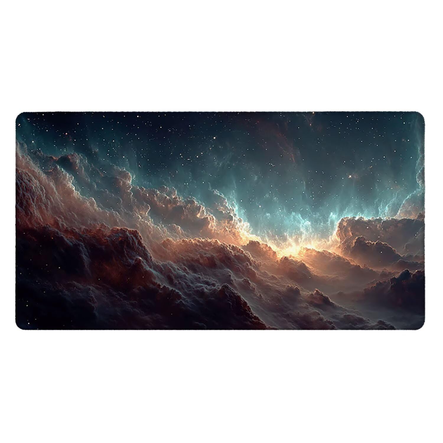 Tapis de Souris Gaming XXL (1200x600mm) - Grand Tapis Bureau Antidérapant Étanche Bords Cousus Caoutchouc Naturel pour Gamer PC Portable Bureau - Précision Vitesse Confort Ciel étoilé Abstrait G-856