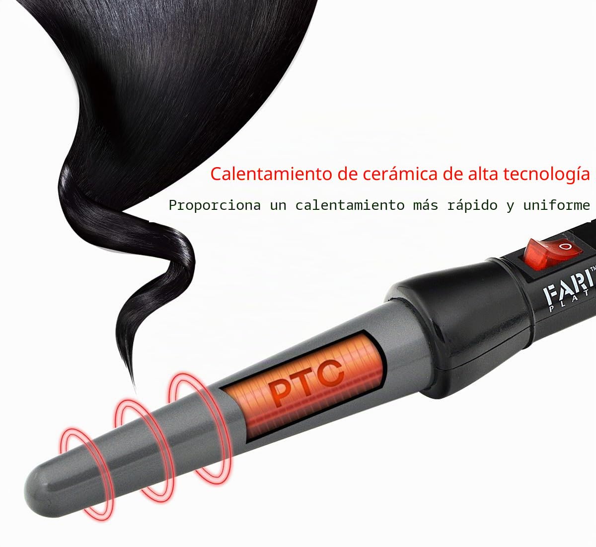 Barra de rizado y plancha de pelo mini 2 en 1, kit con barra de rizo de cerámica turmalina y plancha para el cabello, guante resistente al calor y estuche de viaje incluido.