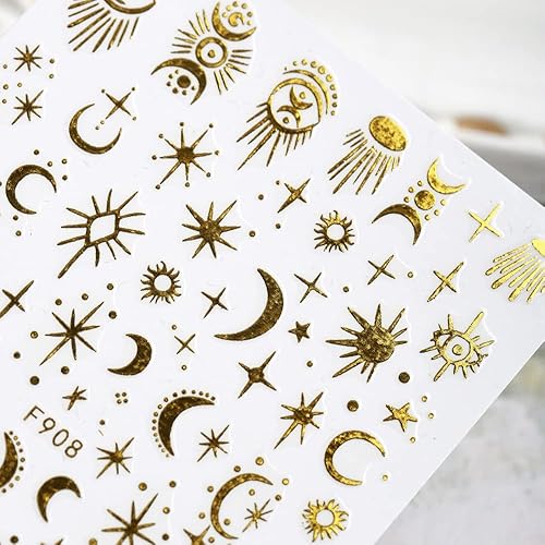 Miniatura 4 de 4 hojas de calcomanías de uñas doradas para el día de San Valentín ojos de serpiente corazón decoración de uñas calcomanías autoadhesivas 3D para