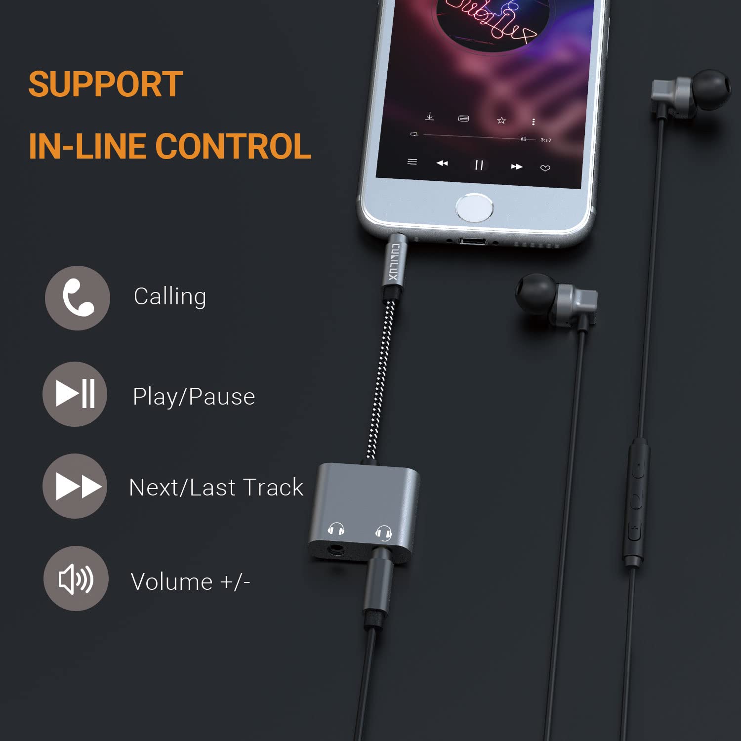 Cubilux 3.5mm Male To Dual Female Headphone Jack India - View #9