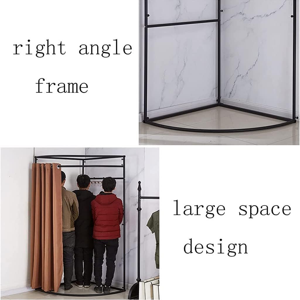Dressing Room Detached Fitting Room Fashion with Metal Frame Suitable Dressing Room for Locker Room Shopping Simple Center Changing Room Save Space, 100x100x200cm