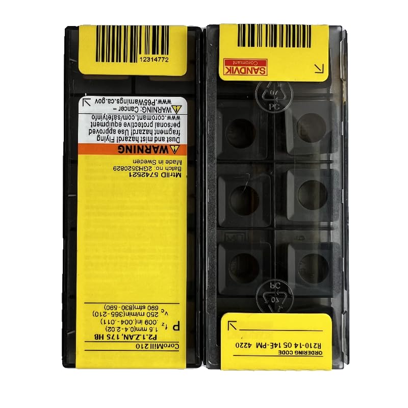 Lames en carbure R210-140514E-PM 4220 pour fraiseuse et plaquettes de coupe acier