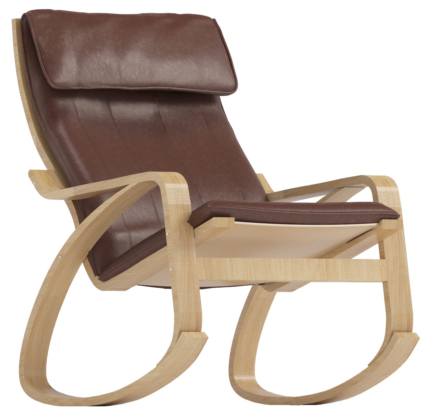 Solo copertine. La sedia non è inclusa. La sostituzione della fodera per sedia Duable Poang è compatibile con la fodera per poltrona IKEA Poang (Faux Leather Brown A)