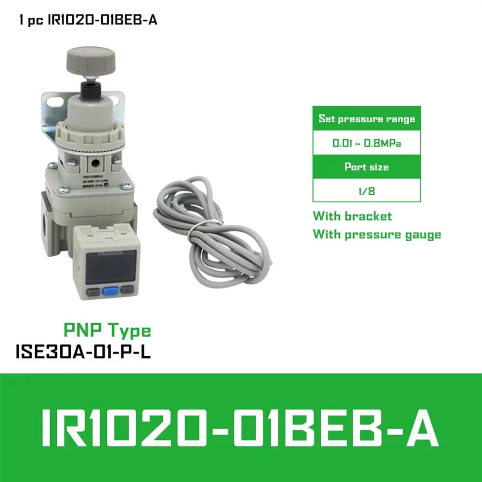 Riduttore di pressione 'aria con valvola di regolazione della pressione ad alta precisione IR1000-01-A IR1010-01-A IR1020-01BG-A IR1000-01BG-A IR1010-01BG-A