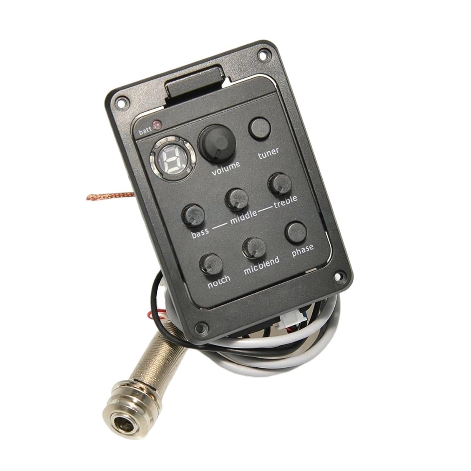 Profesjonalny 4-pasmowy Przedwzmacniacz Do Gitary Akustycznej EQ Tuner Piezo Mic Beat Do Zastosowania W Przetwornikach Gitary Akustycznej(301 with Mic)