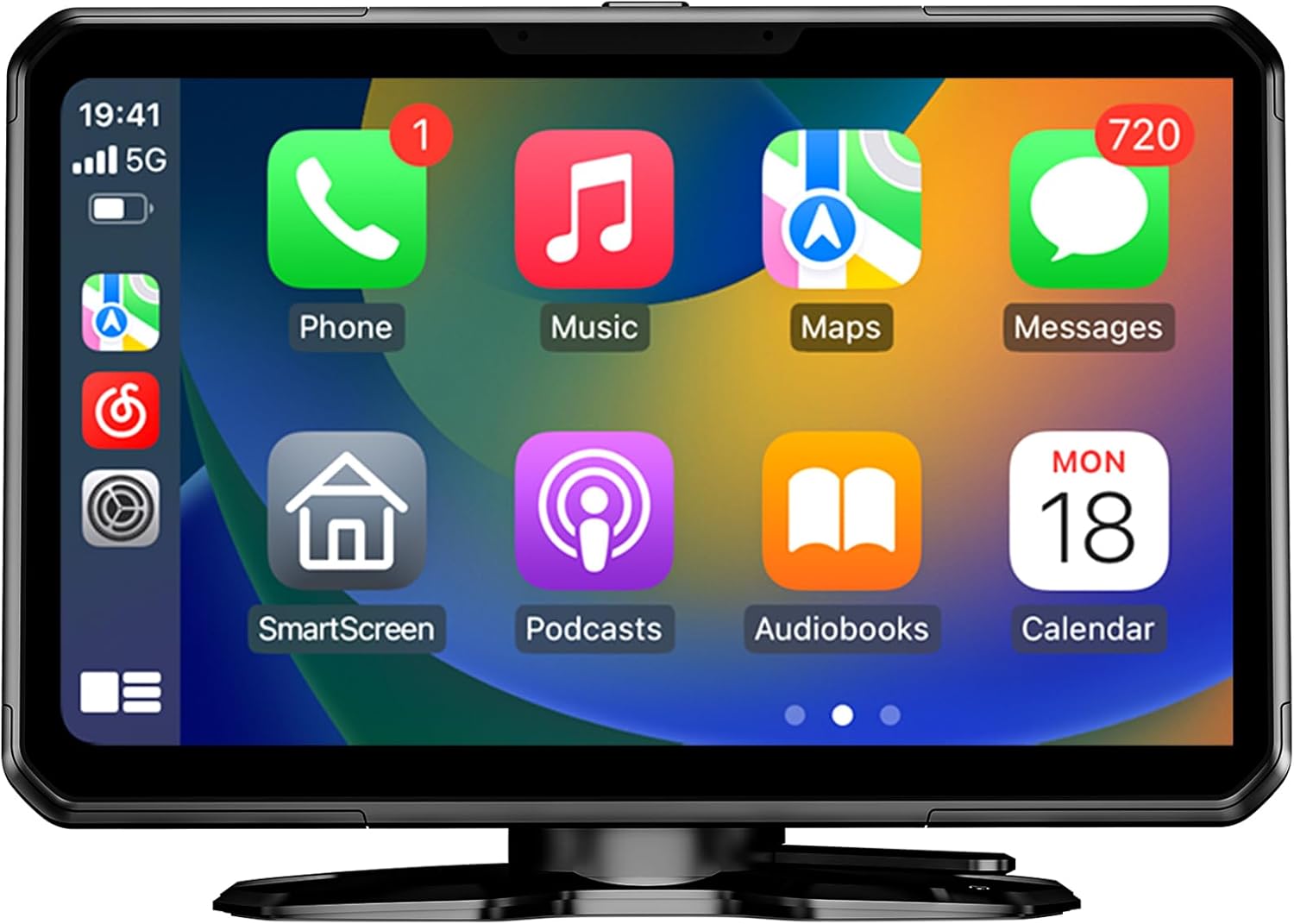 Wireless CarPlay Screen 7" with Voice Contro, Portable Car Stereo with Apple CarPlay, Bluetooth 5.0,Mirror Link,GPS Navigation,Easy Install,Perfect Accessories for Safer Daily Driving