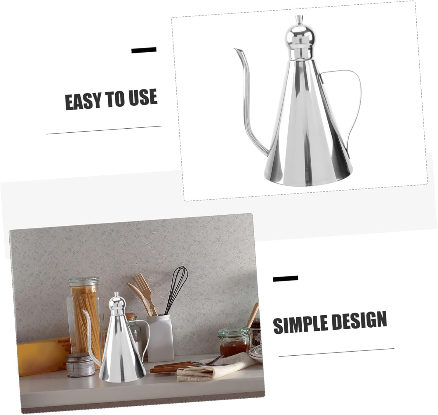 Oil Dispenser Bottle Spray and Pour Stainless Steel Condiment Bottles Leakproof for Kitchen