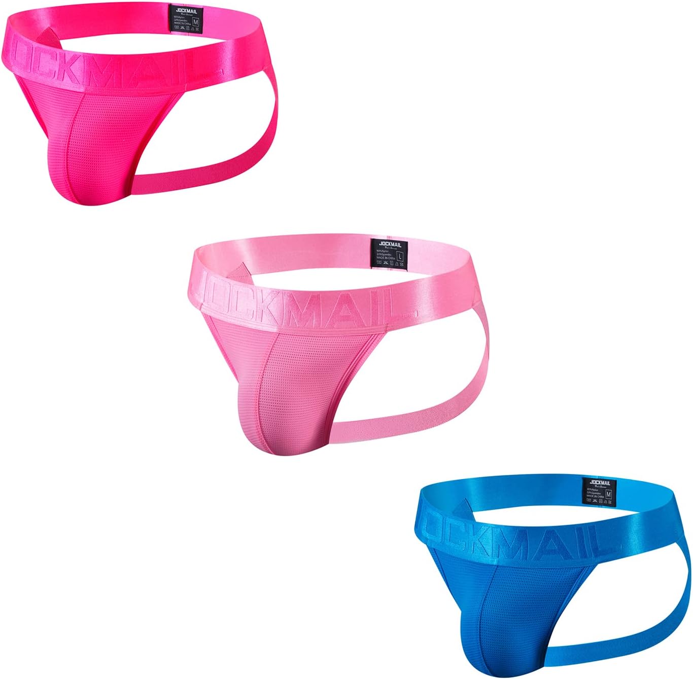 JOCKMAIL 3PCS/Pack Jock straps for Men Breathable Mens Jockstrap Athletic Supporter for Gym,Nightclubs & Special Occasions