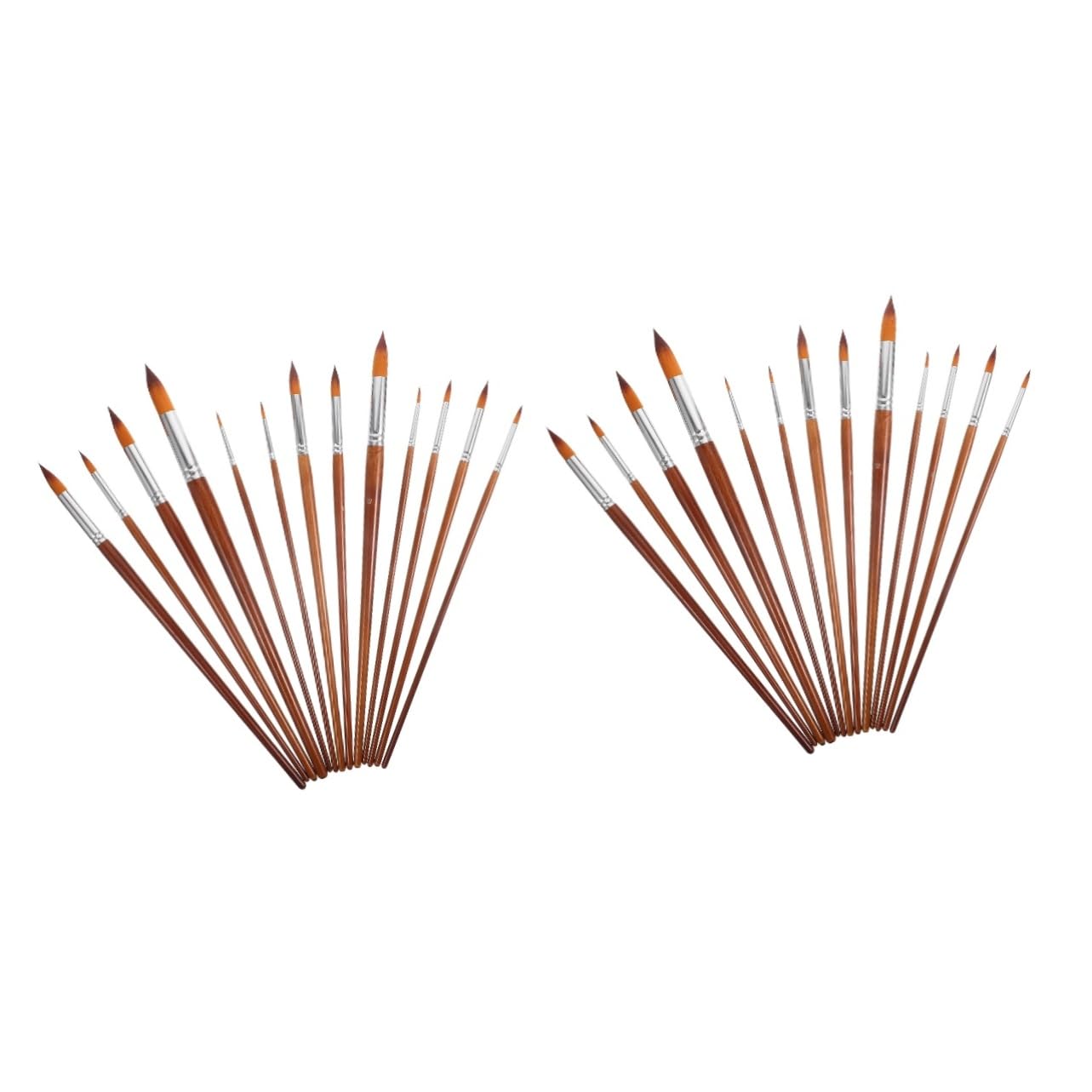 NUOBESTY 26piezas Pinceles De Nylon De Doble Color para Acuarela Pintura Acrílica y Óleo Kit De Pinceles para Estudiantes De Arte y Suministros De Pintura