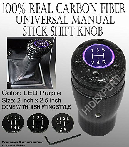 ICBEAMER JDM Racing Style- 100% Real Carbon Fiber Manual Stick Shift Transmission Shift