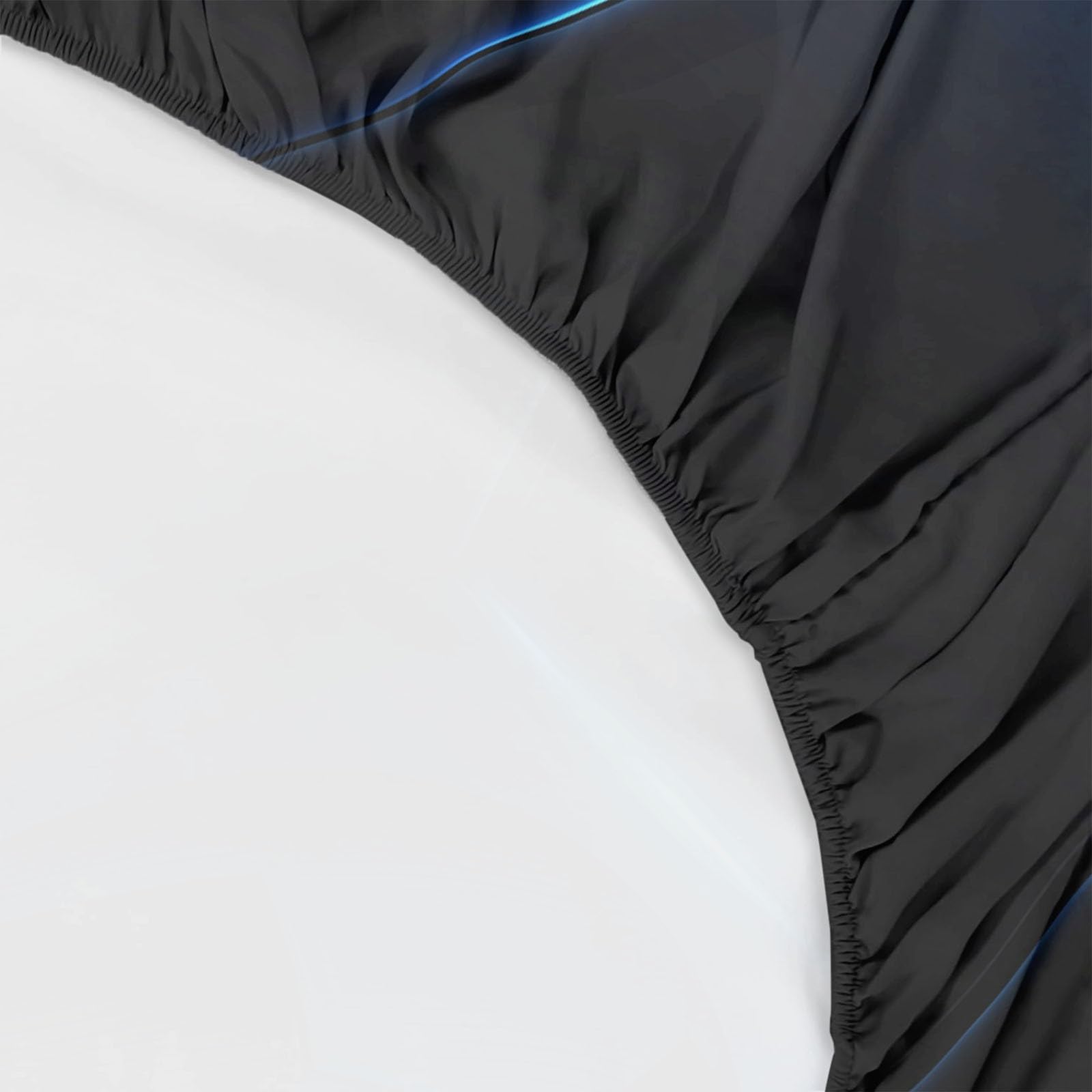 Abstrakcyjne sześciokątne prześcieradło z gumką z motywem piłki nożnej z głębokimi kieszeniami 30 cm, 180 x 200 cm, zestaw dla dzieci i dorosłych, miękkie, oddychające, z 2 poszewkami na poduszki