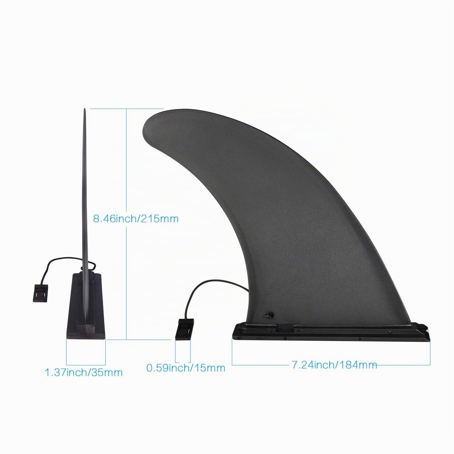 Zocipro Pinna SUP, Pinna Tavola da Surf Universale Rimovibile, Centro Pinna in Nylon Sicure e Rinforzate, Accessori di Ricambio per Tavola Surf, Tavola Lunga Pinna Centrale