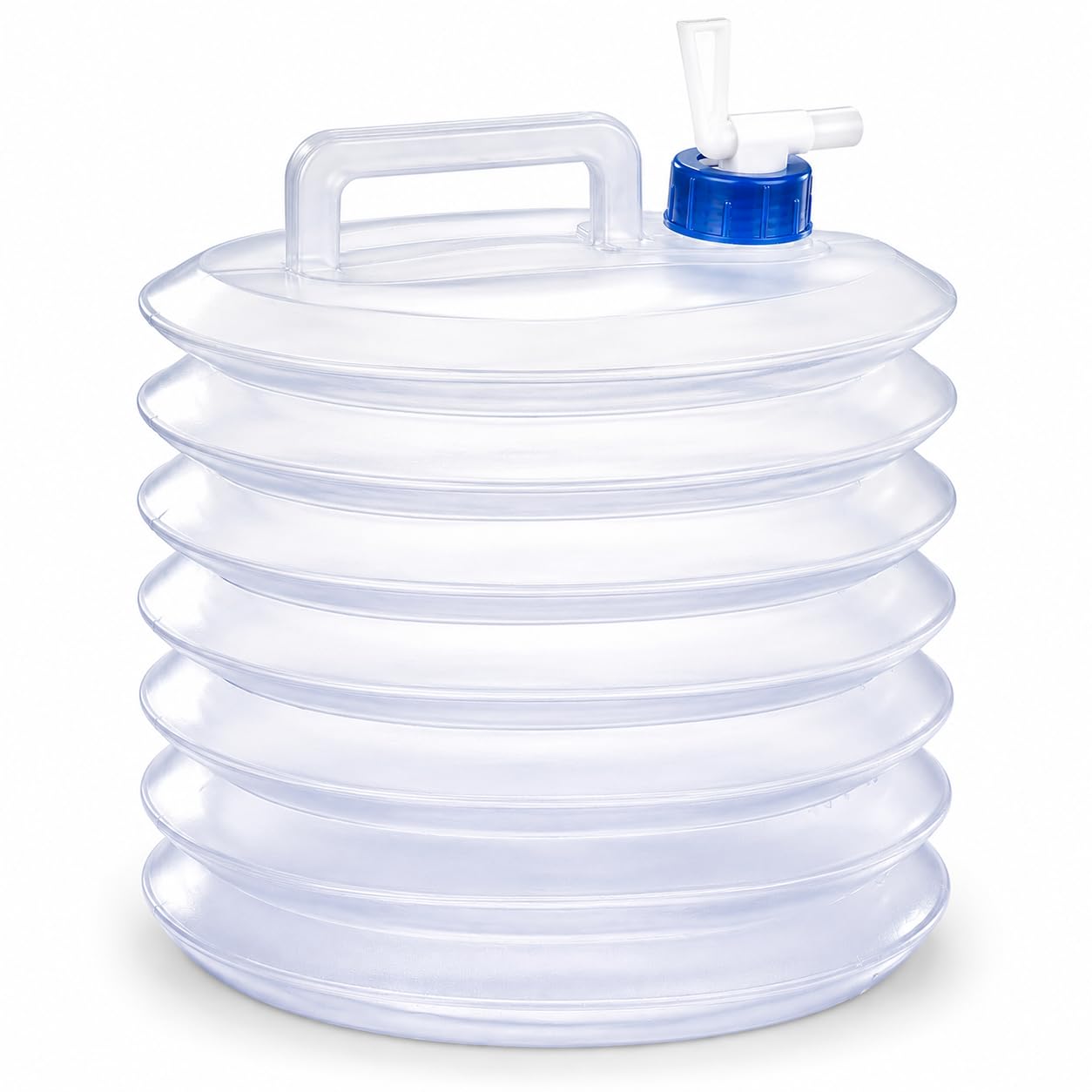 topolenashop Tanica Acqua Pieghevole 10L con Rubinetto Integrato, Contenitore Acqua da Campeggio Salvaspazio con Maniglia per Camper, Picnic, Viaggi e Uso Esterno