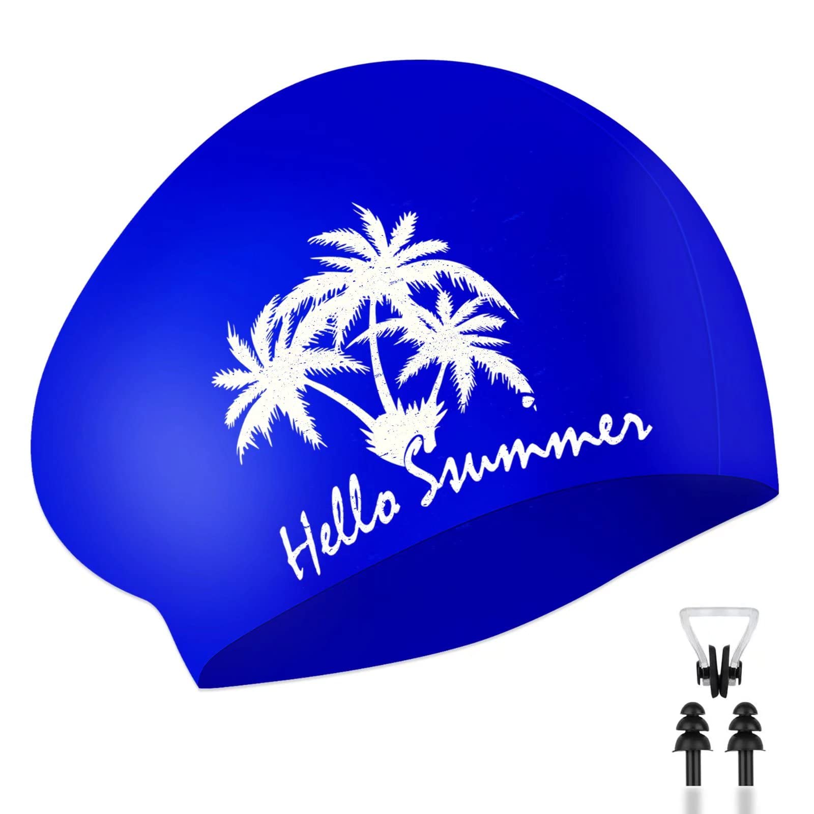 Photo 1 of amscan Live, Love, Lake MDF Standing Sign - 1 pc and, Swim Cap for Long/Short Hair, Adult/Kids Fashion Cute Design Printed Swimming Caps, Waterproof Silicone Bathing Shower Cap for Men Women Boys Girls, High Elastic Swim Hat with Ear Plugs Nose Clip Patte