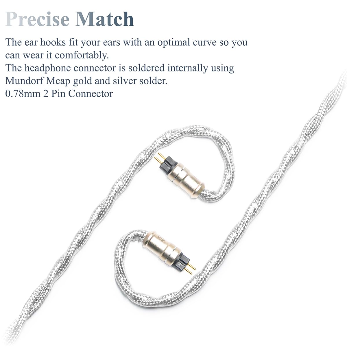 Cable IEM de 2 pines para Moondrop Blessing 3 DUSK Variations KADENZ 64 Audio Solo U18t Tia VISION EARS VE2 VE3.2 VE4.2 RE2000 Empire Ears Legend X (enchufe de 3,5 mm)