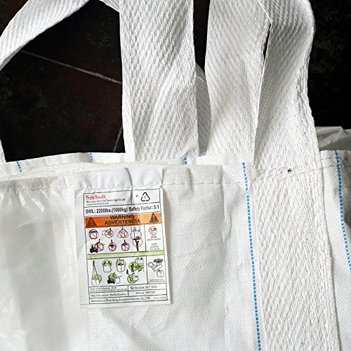 Secbolt FIBC Bulk Bag, Pack of 10, 1 One Ton Bag, 35