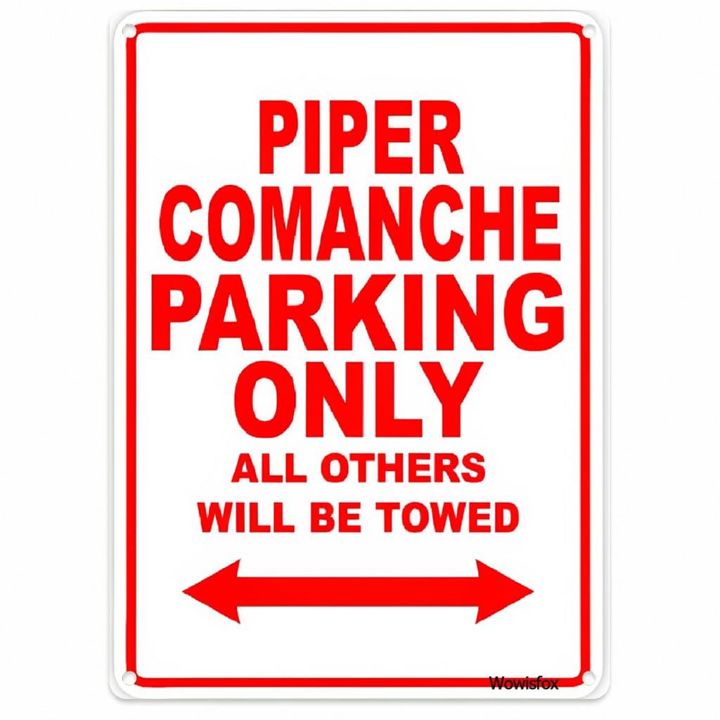 Aircraft Parking Only Sign, 8 x 12 Inch Aluminum with Mounting Holes