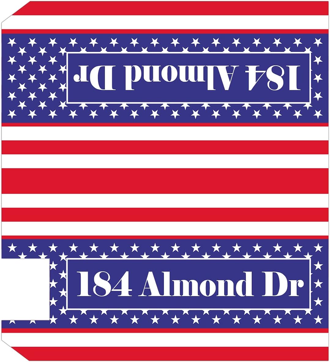 VWAQ Custom American Flag Mailbox Magnetic Personalized Mailbox Cover - PMBM15 (20.5" H X 18.25" W)