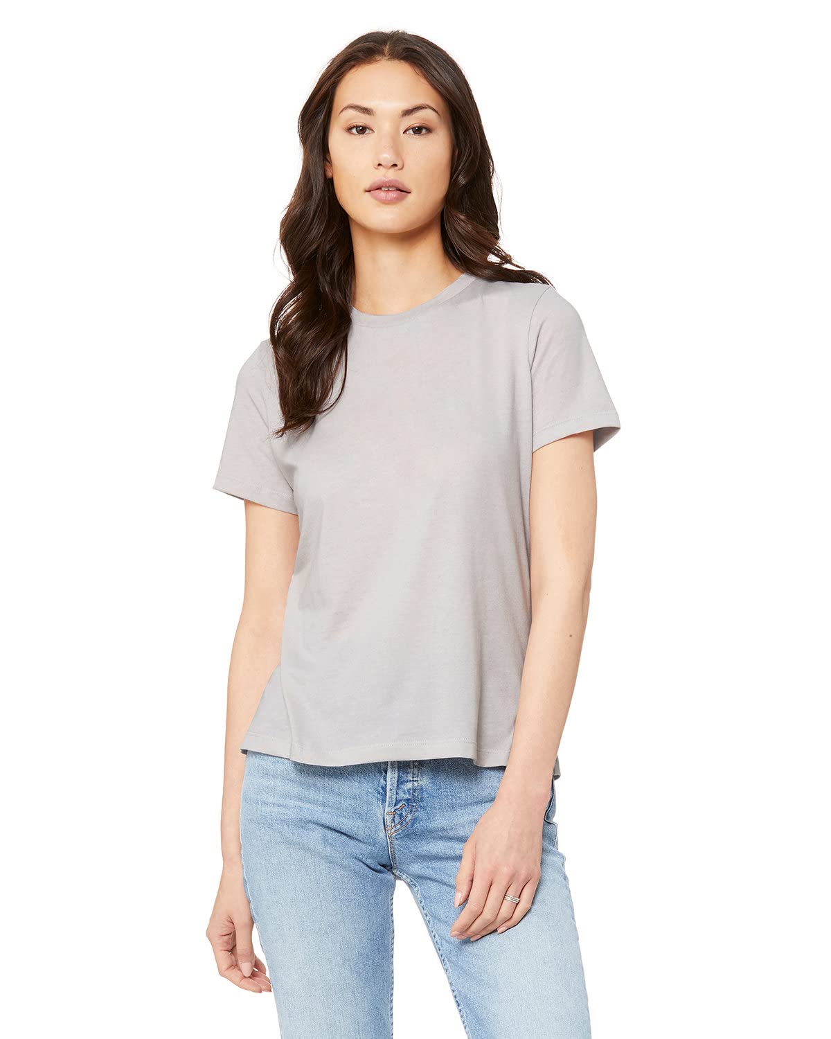 Bella + Canvas Ladies' Relaxed Jersey Short-Sleeve T-Shirt S HEATHR COOL GREY