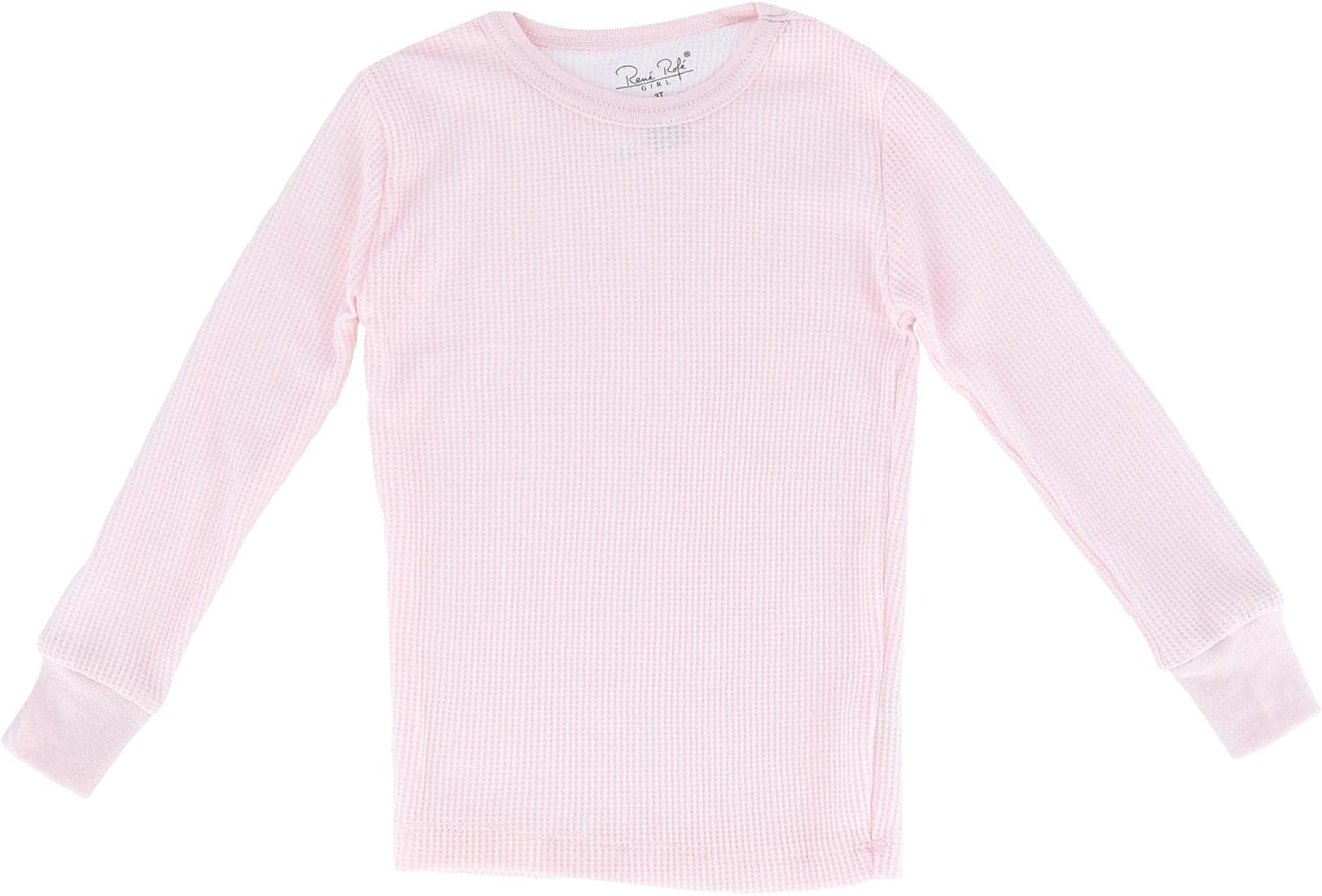 Rene Rofe Toddler Girl's Thermal Waffle Long Underwear Set
