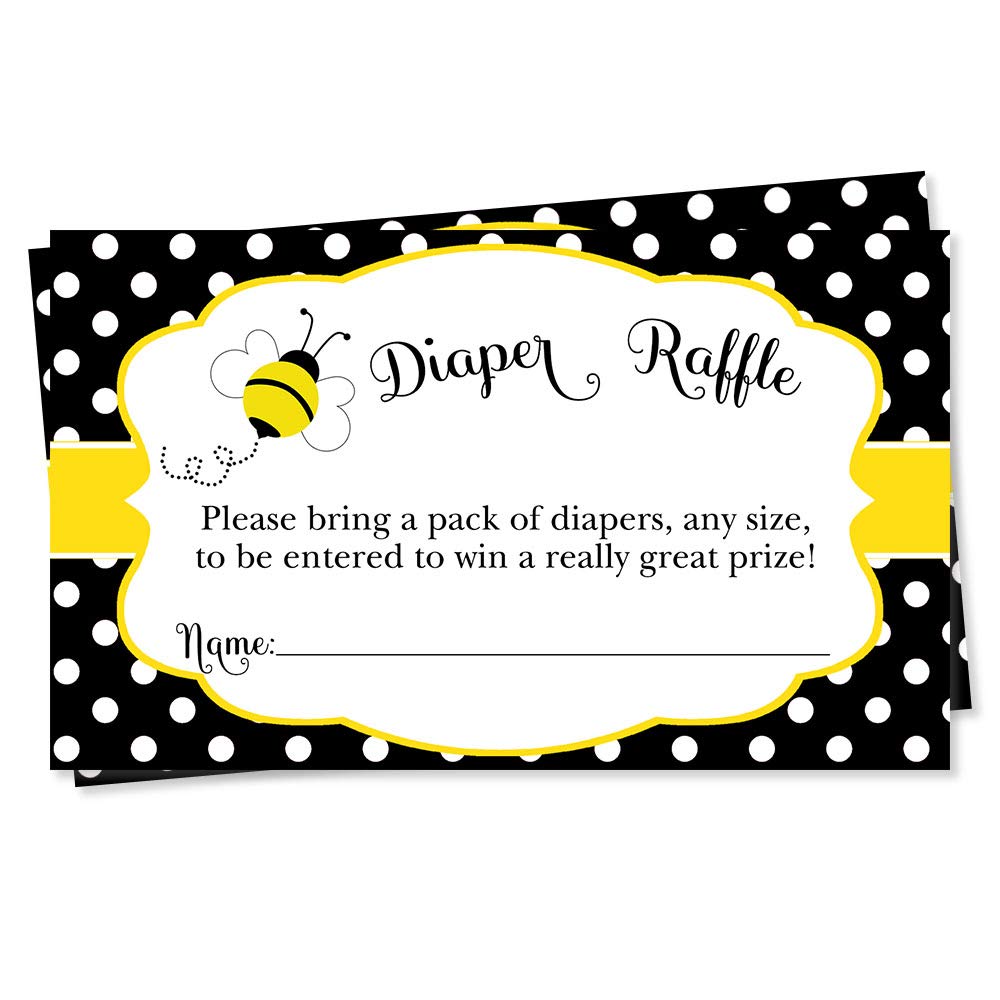 Buy Bee Baby Shower, Diaper Raffle Tickets, Babee On The Way, What's