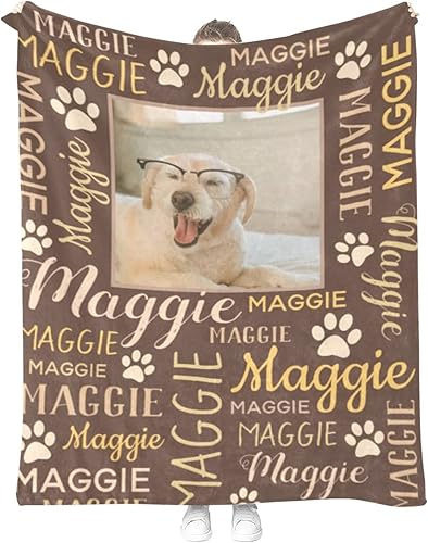 Miniatura 9 de Manta personalizada para perro con foto y nombre, regalos conmemorativos para mascotas, mantas personalizadas para mascotas, mantas de franela suave