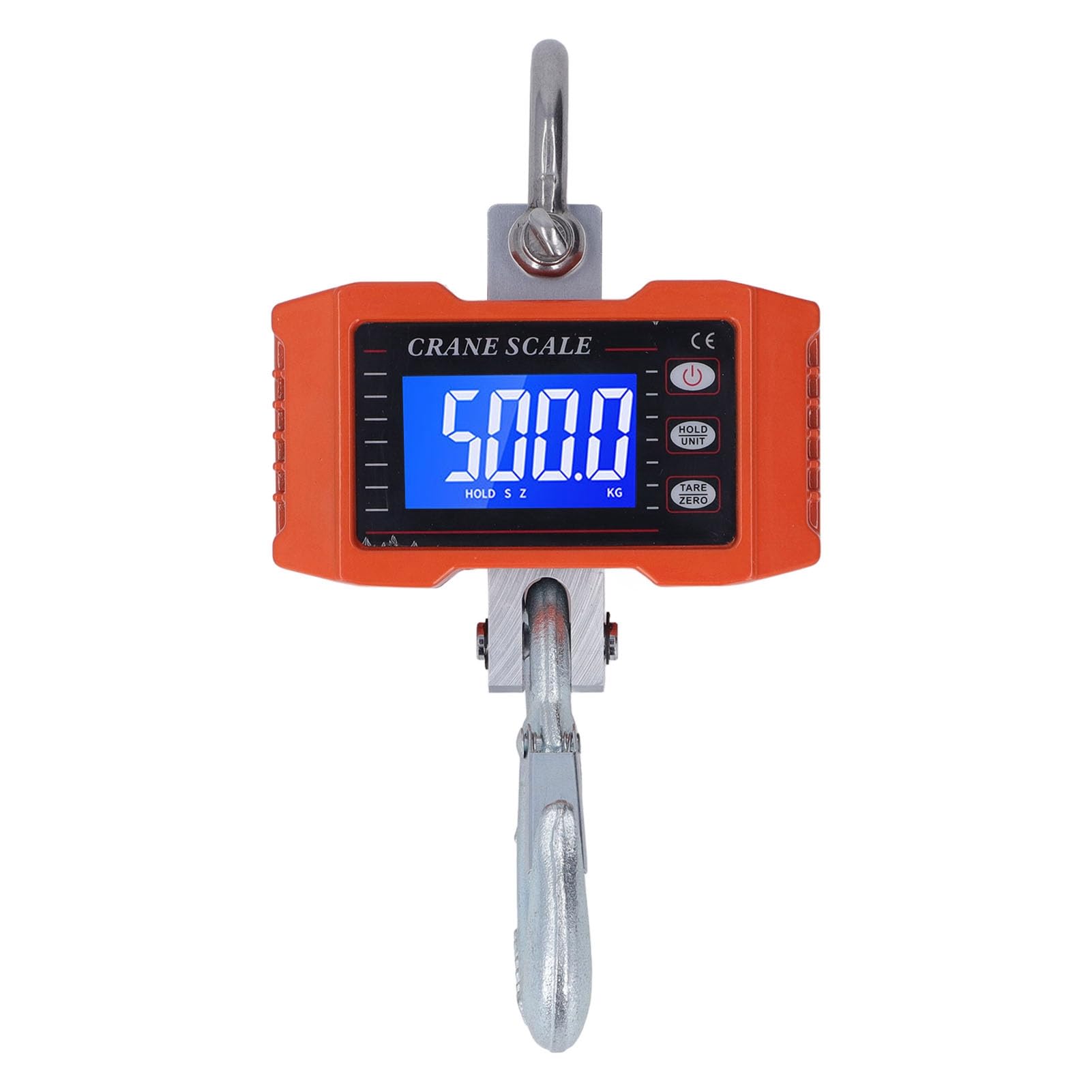 Báscula colgante digital de 1000 kg con control remoto, báscula de grúa industrial resistente con pantalla LCD para almacén, camión, pesca, gancho de acero inoxidable, color