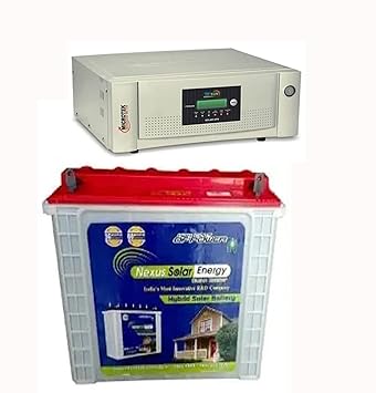 NEXUS SOLAR ENERGY Solar Battery 200AH and MICROTEK Solar PCU 1435 M-Sun 1135 VA Inverter 12 Volt Combo Item