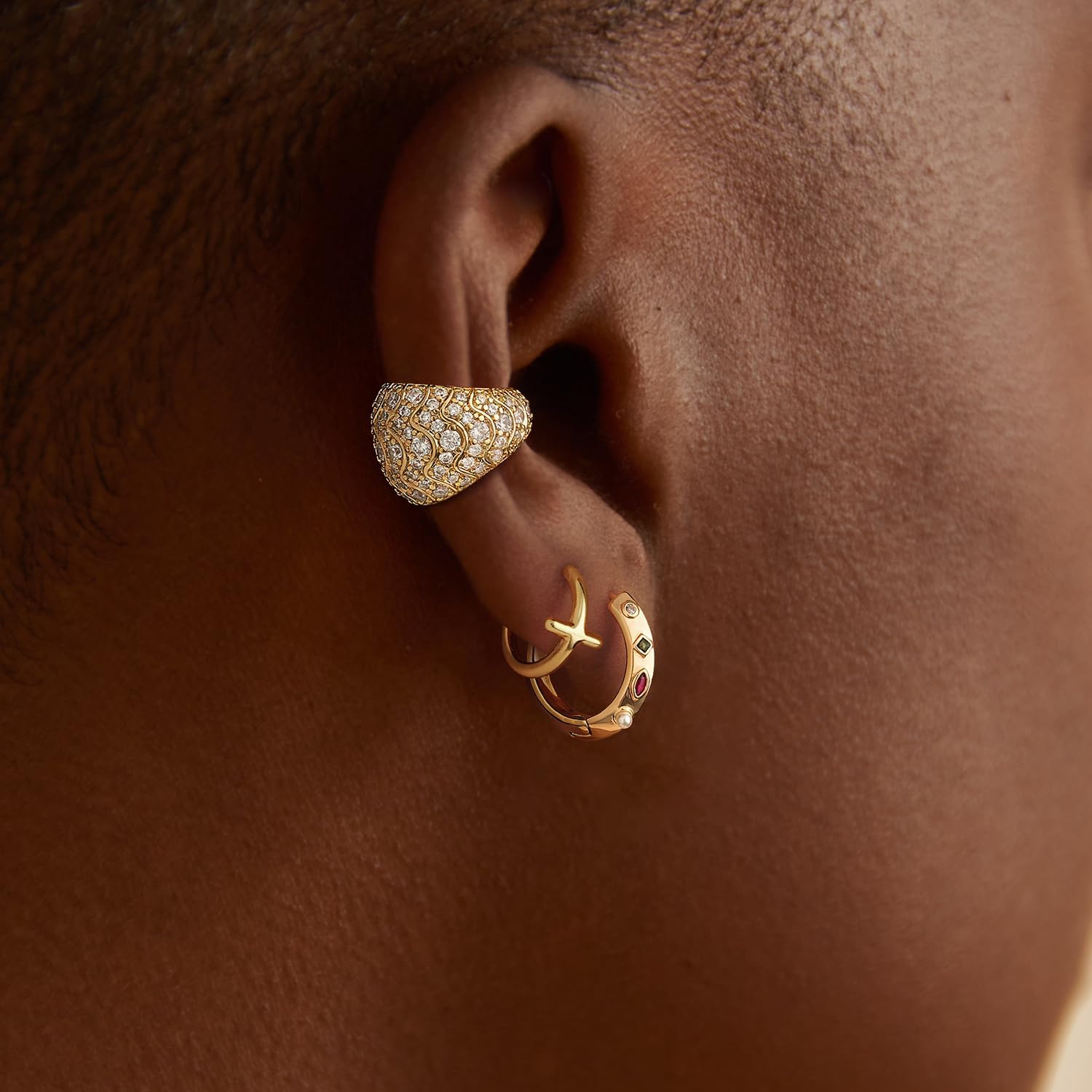 MYEARS Women Hoop Earrings Gold 14K Gold Filled Small Simple Handmade Hypoallergenic Everyday Illusion Jewelry - Image 3