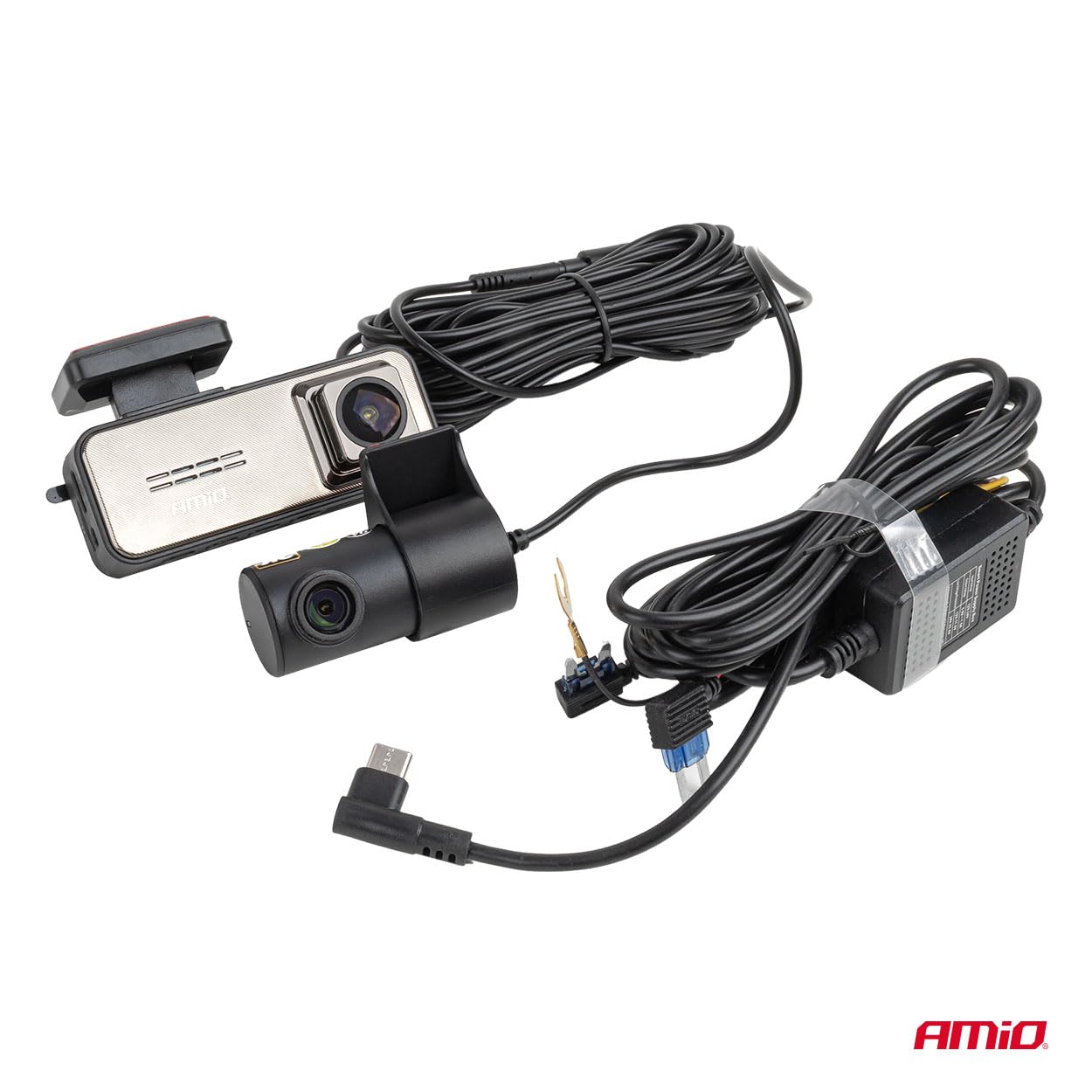 Wideorejestrator samochodowy 4K + 2K WLAN 512 GB WIFI UHD AMIO-04801