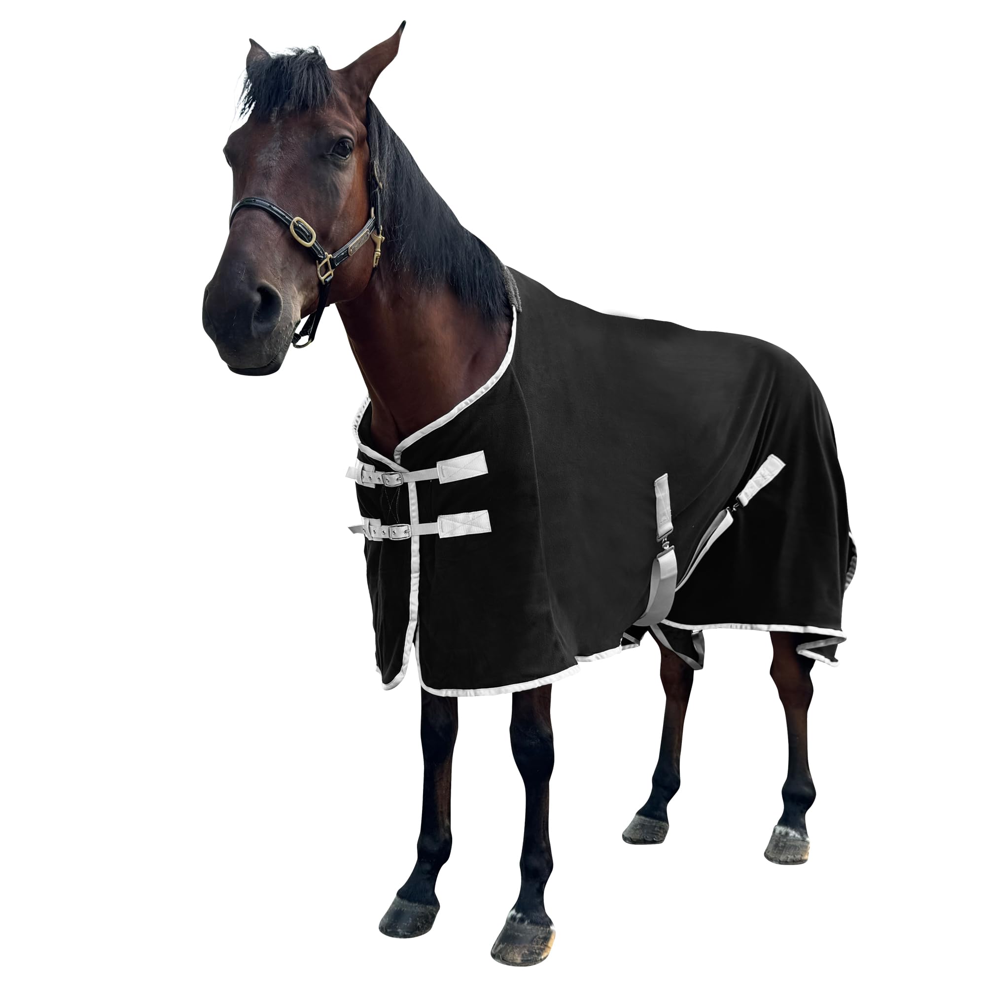 Polar Fleece Horse Exercise Sheet,Winter Blanket, Polar Wool Cooling Blanket (Back Length 78in Horse Height 57in?145cm?)