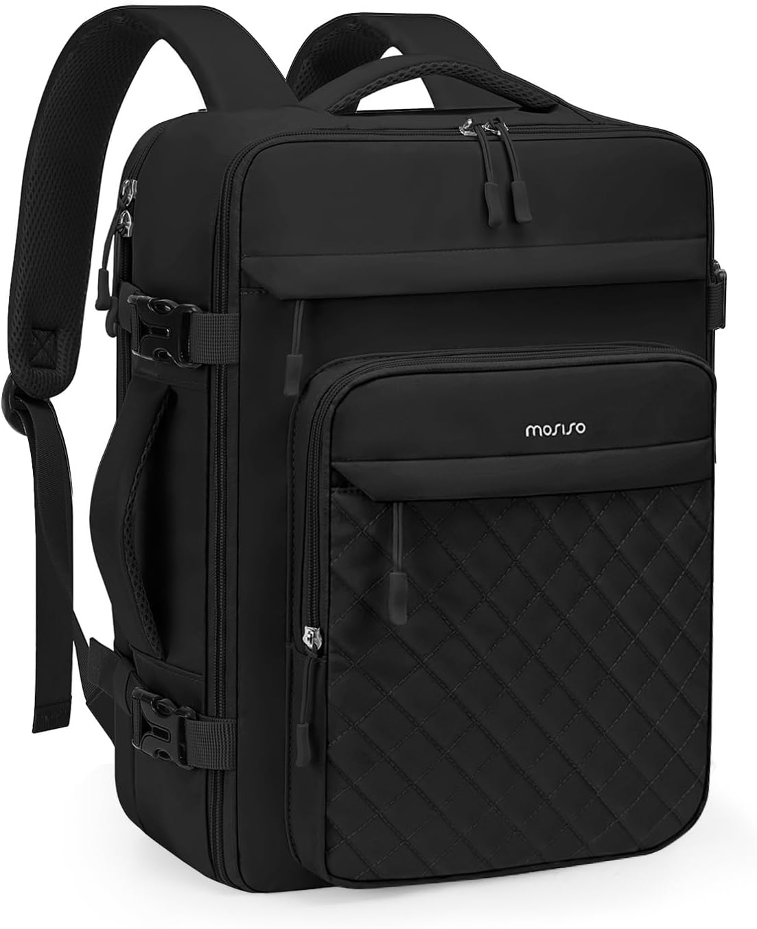MOSISO Travel Backpack for Women Men, 15-15.6 inch Rhombus Quilted Laptop Backpack Flight Approved with Packing Cubes, 16 inch Carry on Daypack with USB Port for College Work Business, Black MOSISO Travel Backpack for Women Men, 15-15.6 inch Rhombus Quilted Laptop Backpack Flight Approved with Packing Cubes, 16 inch Carry on Daypack with USB Port for College Work Business, Black